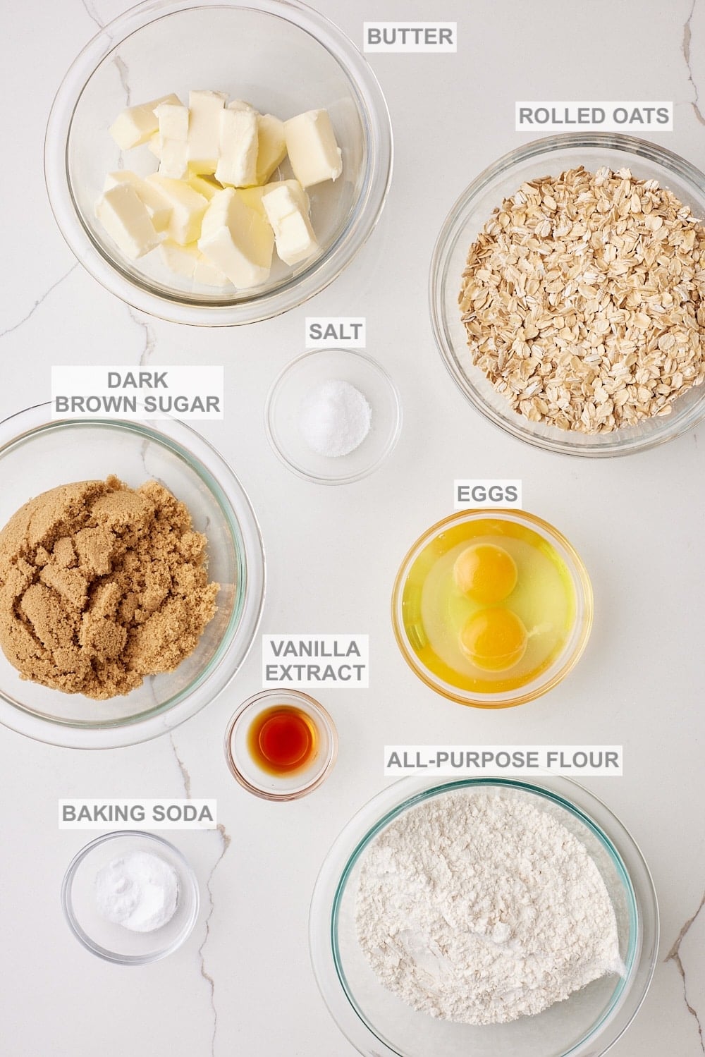 Brown Butter Oatmeal Cookies1 Browned Butter Oatmeal Cookies ingredients