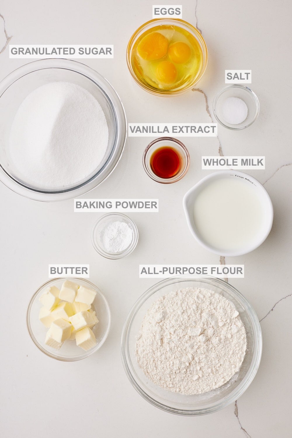Hot Milk Cake1 Hot Milk Cake ingredients.