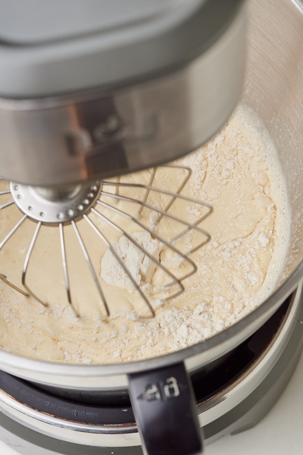 Hot Milk Cake7 Combine ingredients: Add the dry ingredients in 2 additions, mixing just until incorporated after each addition.