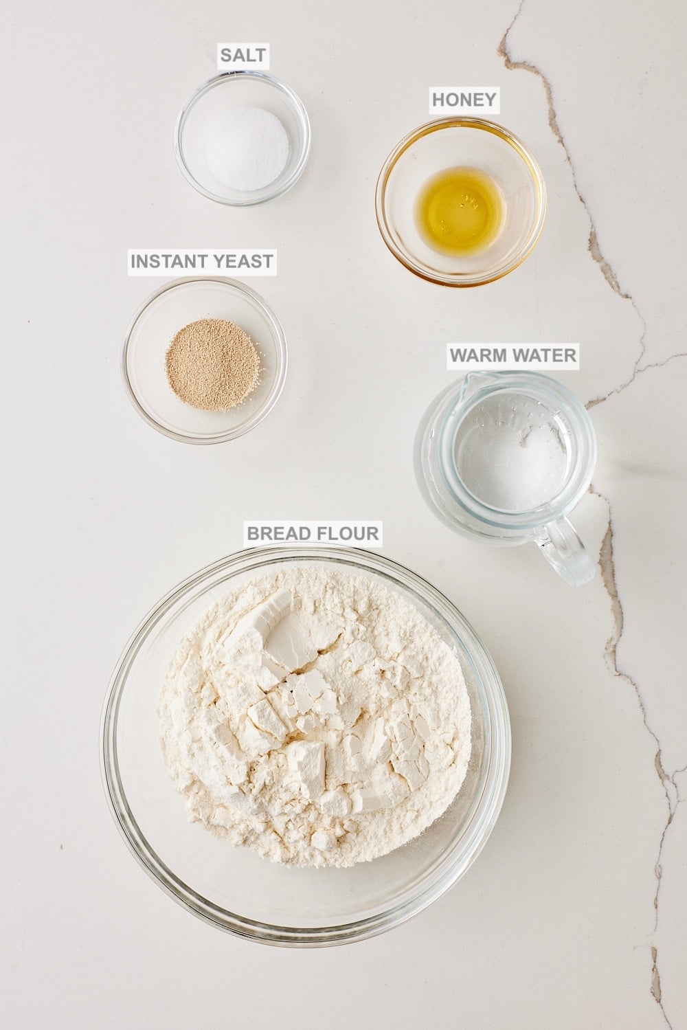 Small Loaf Crusty Bread ingredients.