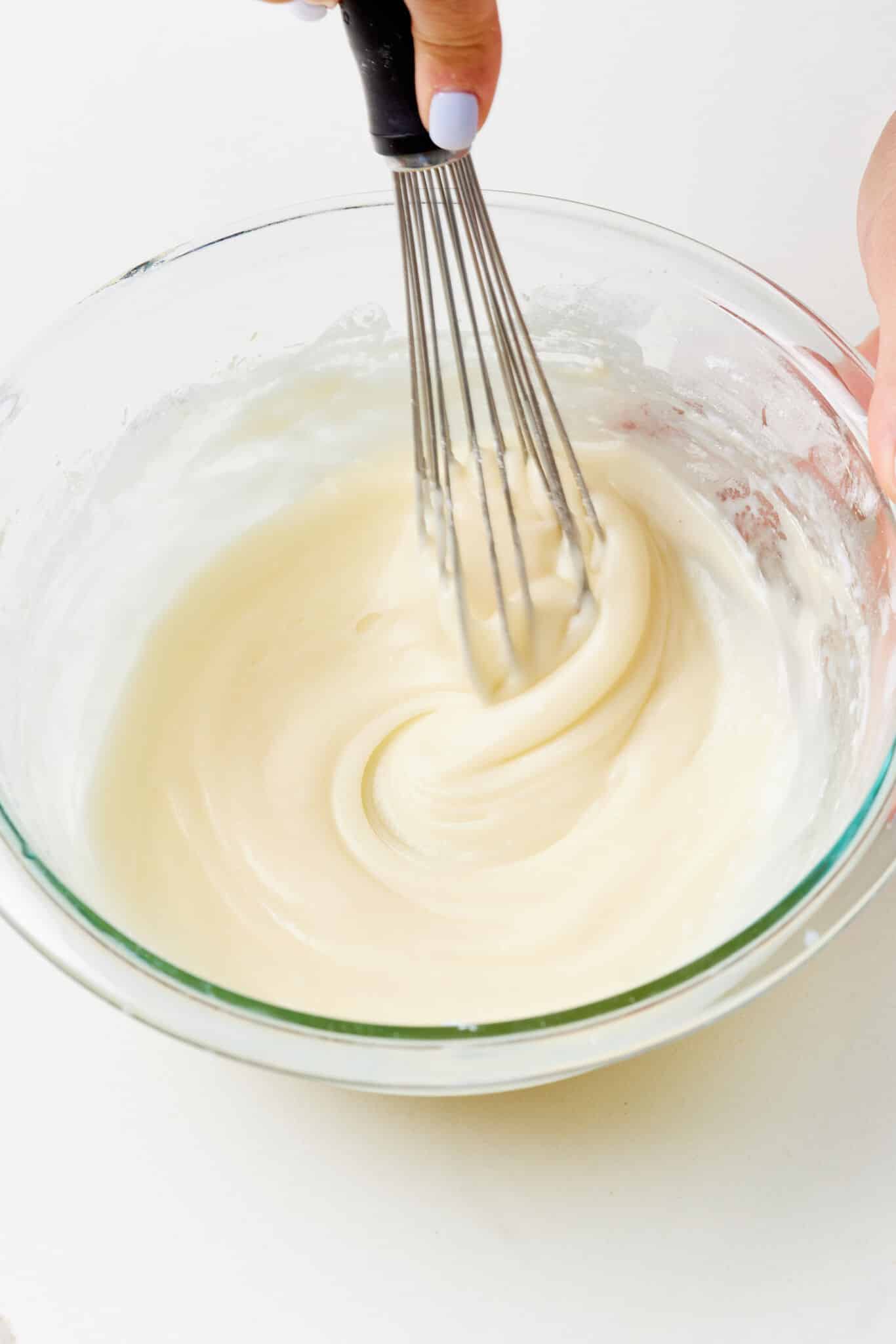 Make glaze for the Strawberry Lemon Pound Cake. 