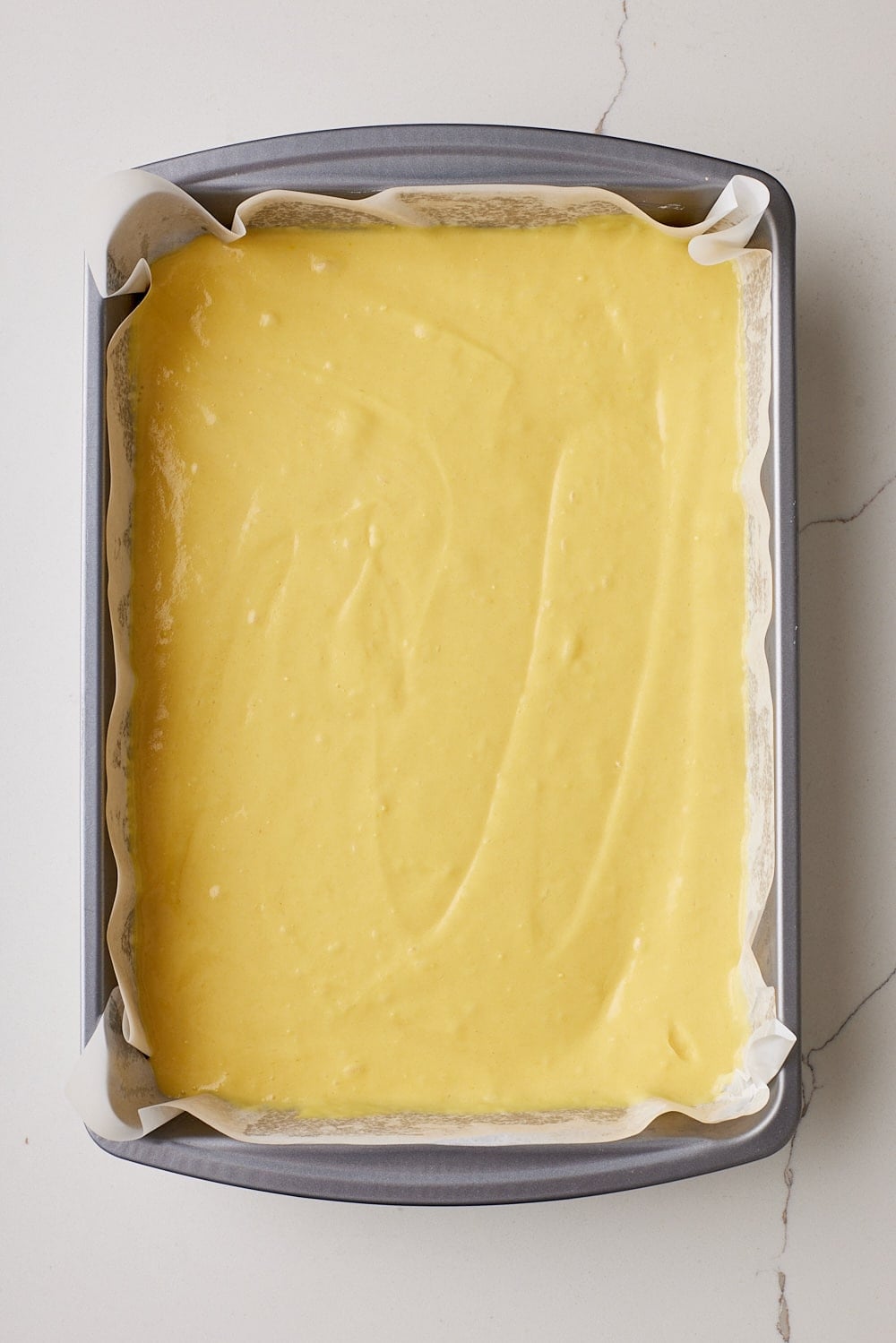 Tandy Cake7 Spread evenly into the prepared pan.