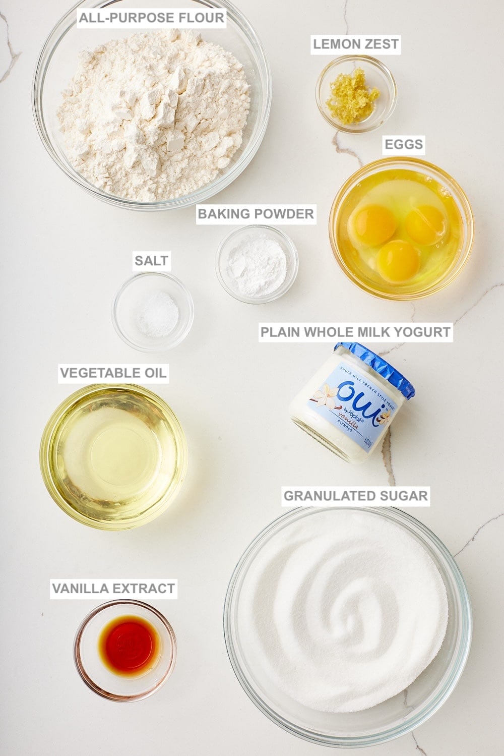 French Yogurt Cake ingredients