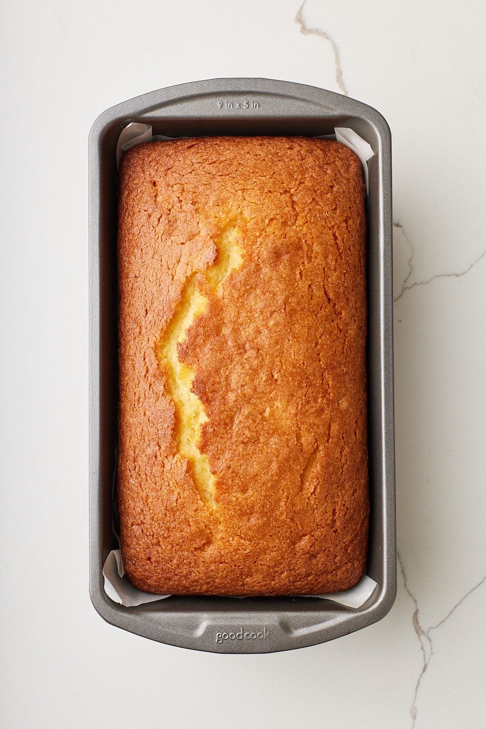 French Yogurt Cake was baked until domed and golden brown. 