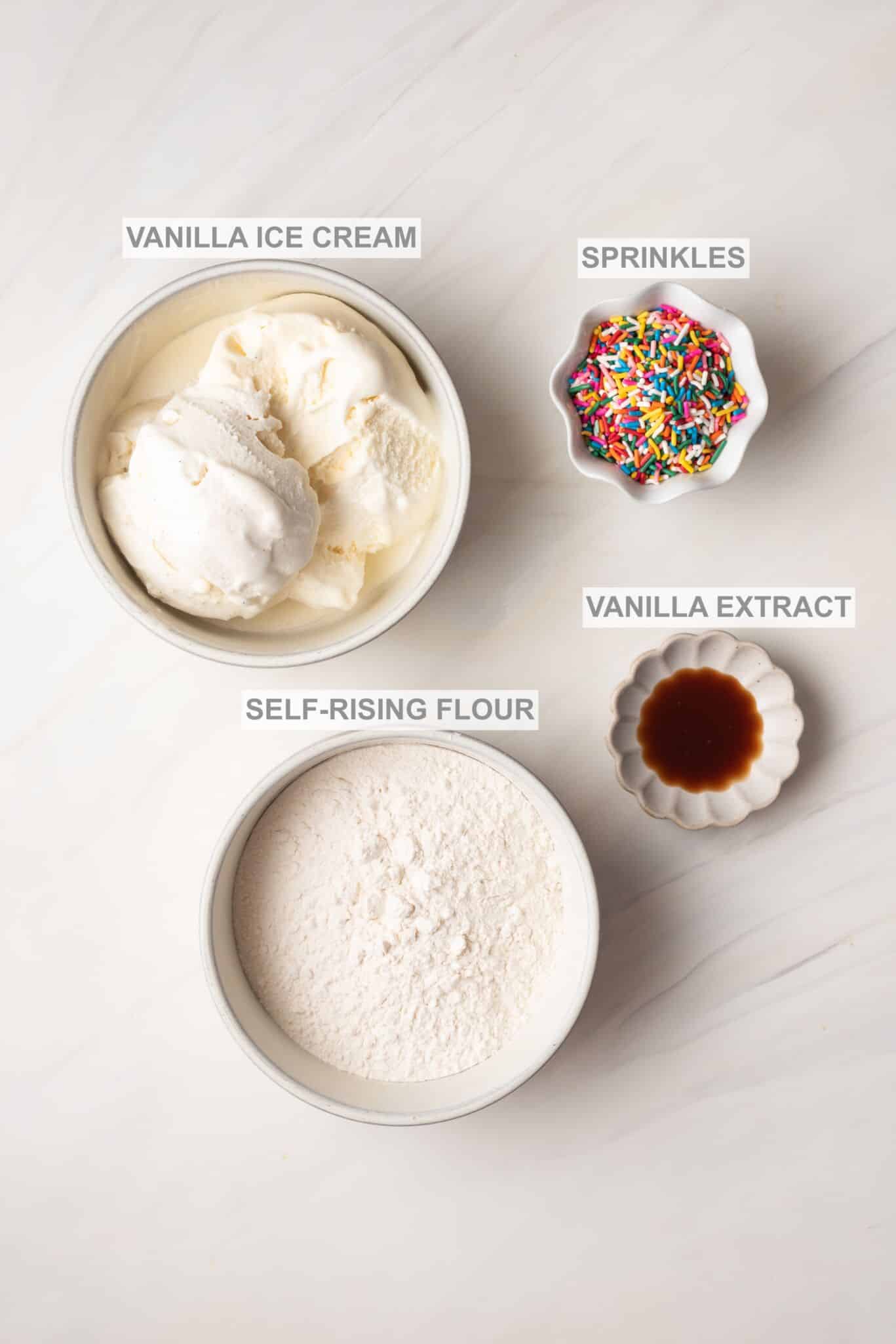 Ice Cream Bread Process-8 Ice Cream Bread ingredients