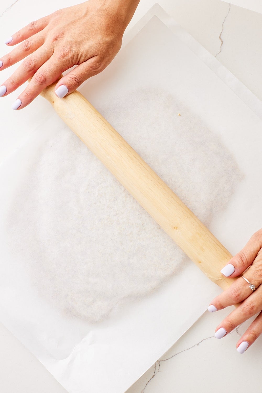 Scottish Oat Cakes5 Rolling out Scottish Oat Cakes dough.