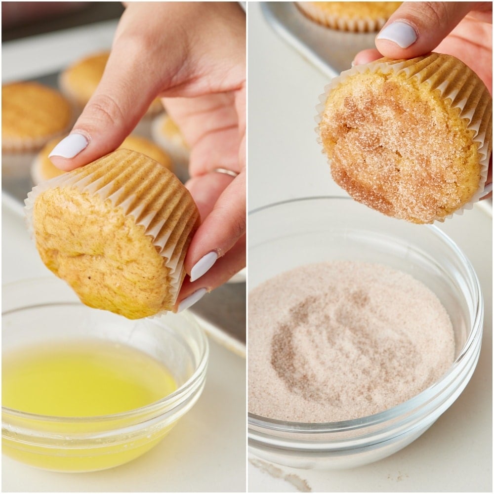 Apple Cider Muffins step12 Dip in butter and roll in cinnamon sugar.