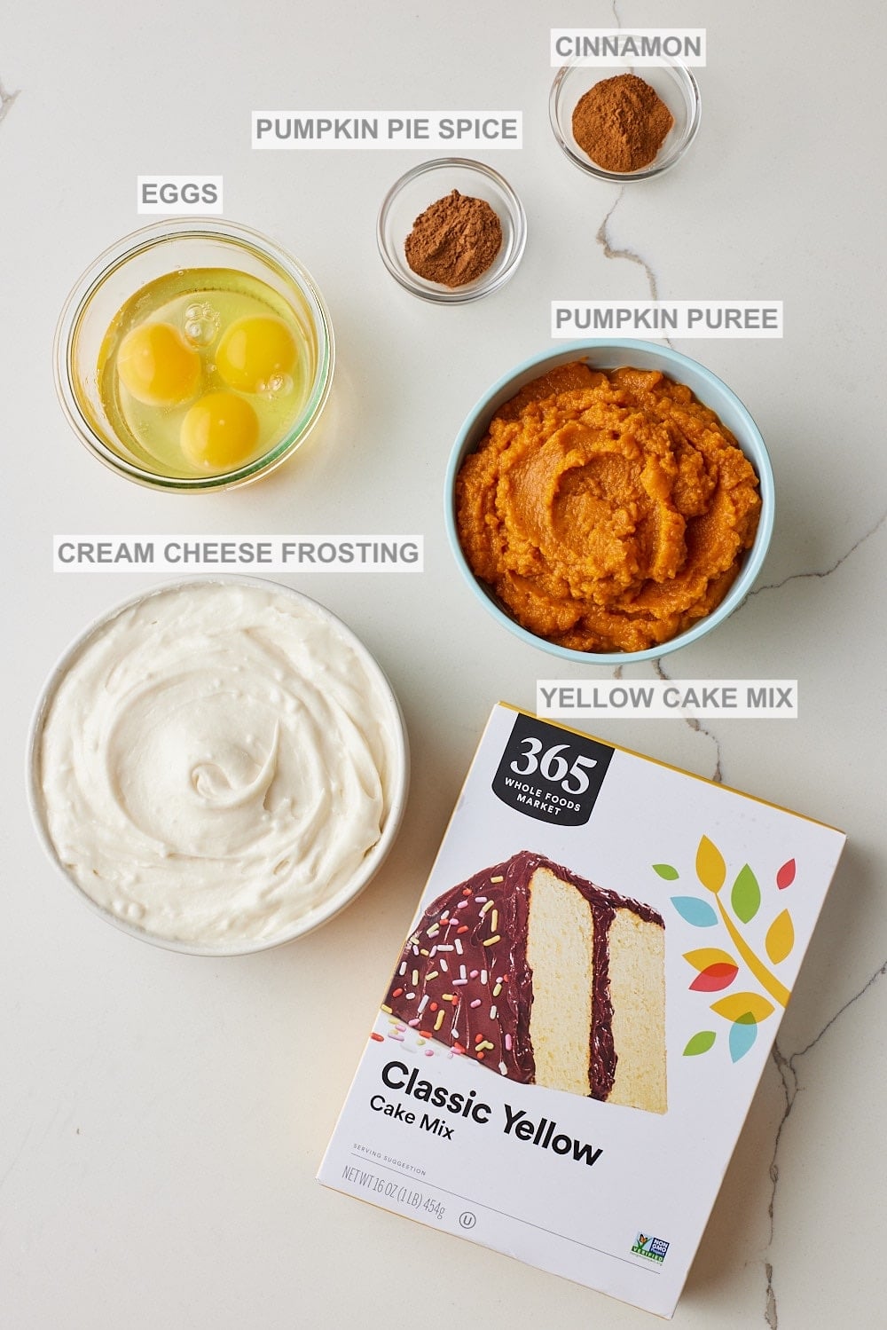 Pumpkin Spice Cake w Cake Mix1 Pumpkin Spice Cake ingredients.