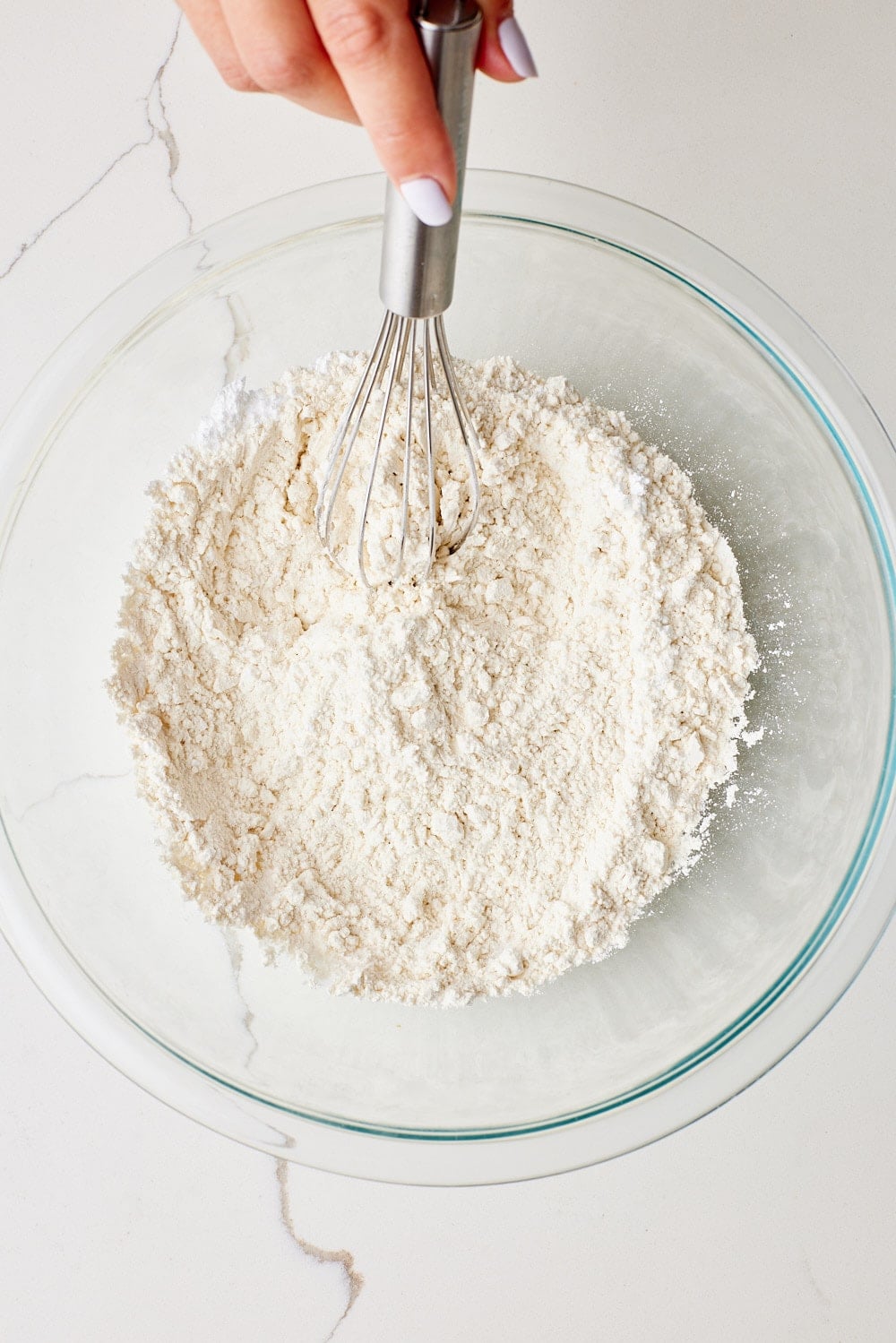 Mix dry ingredients together. 