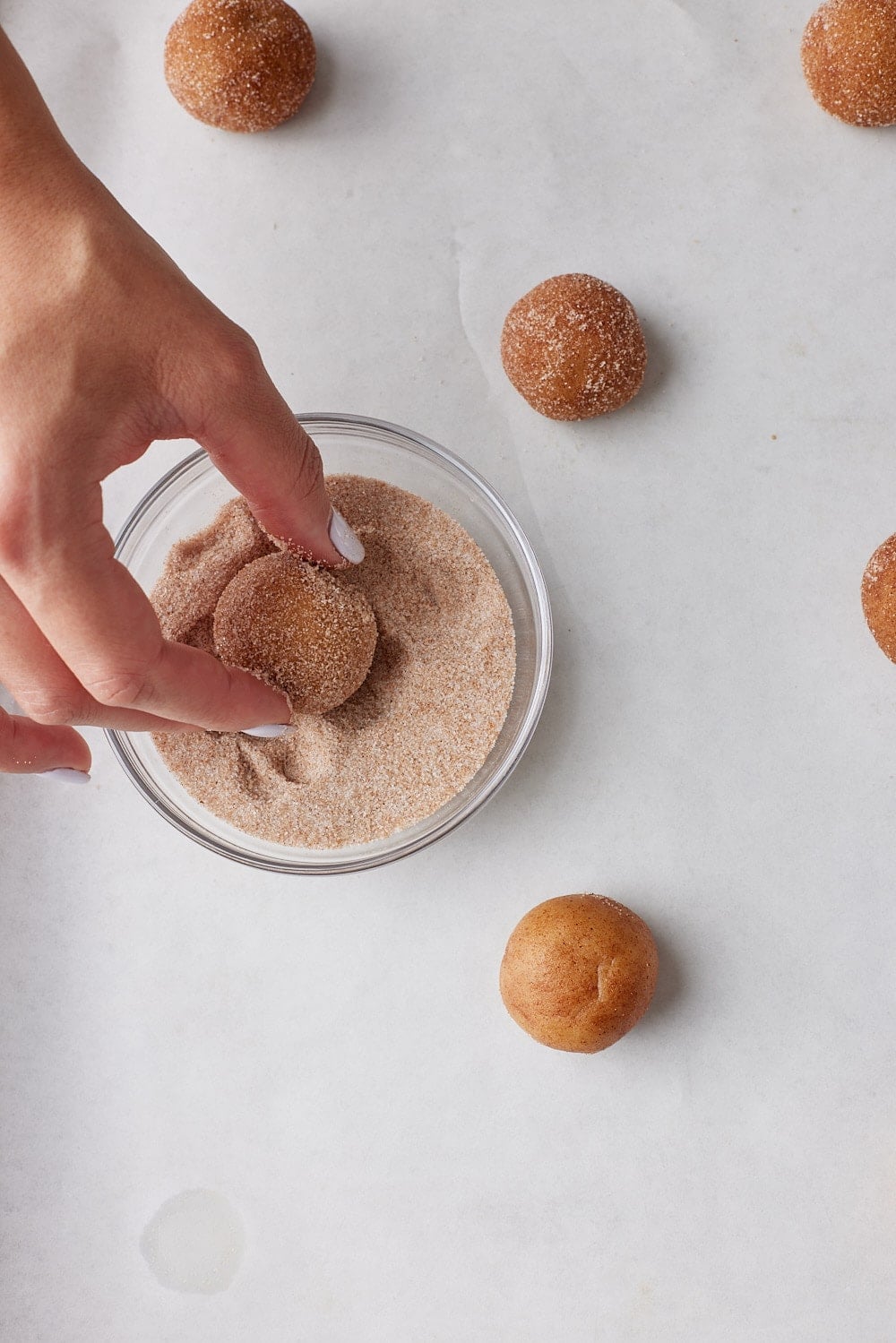 Brown Butter Snickerdoodles6 roll each ball in the cinnamon sugar until generously coated