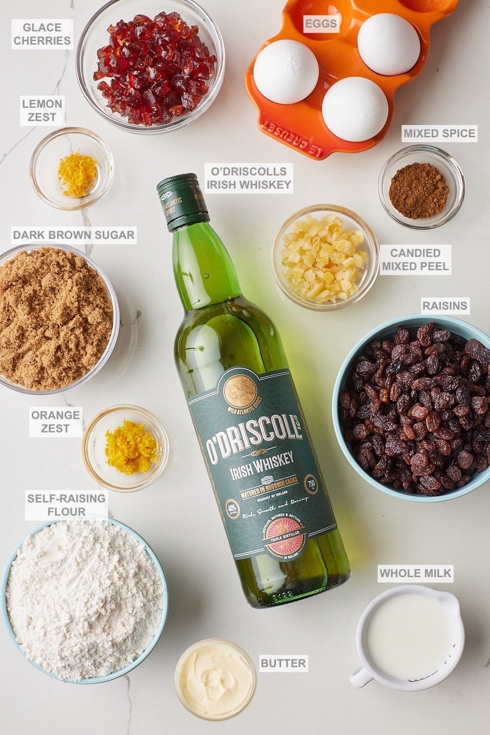 Best Fruitcake Recipe ingredients.
